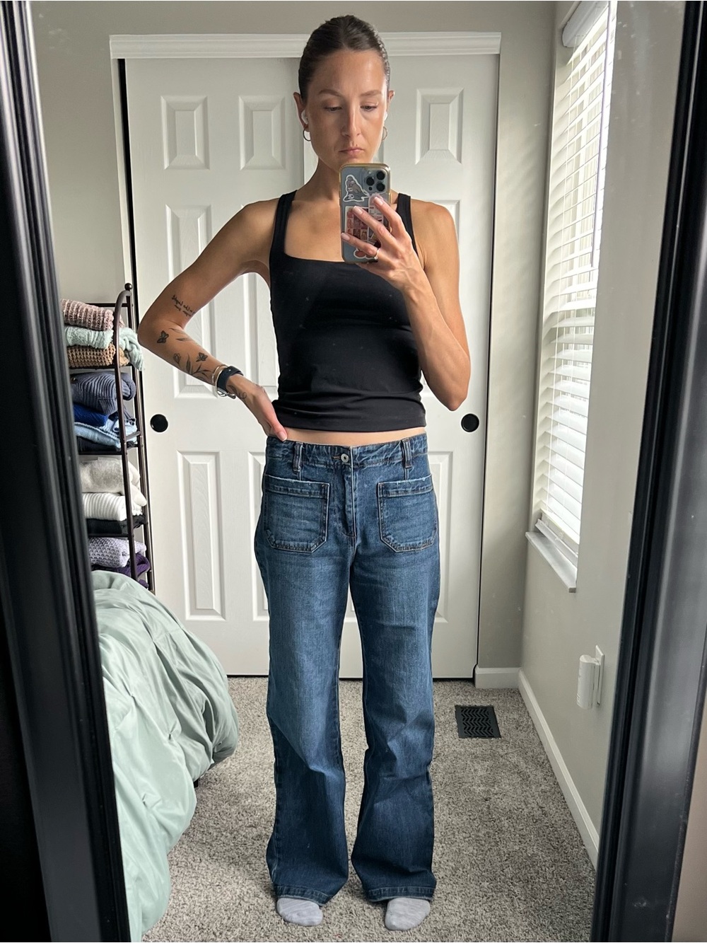 Sanctuary Dark Blue Wide-Leg Jeans